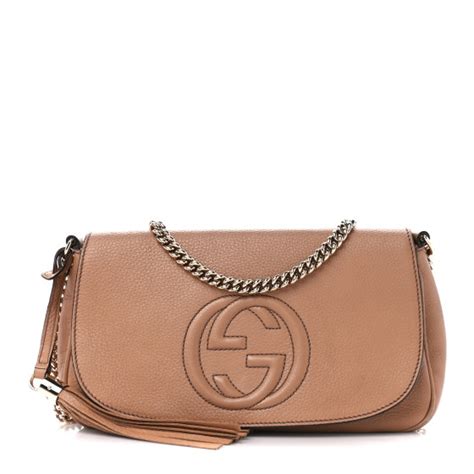 gucci cellarius camelia|GUCCI Cellarius Calfskin Medium Soho Flap Crossbody Camelia .